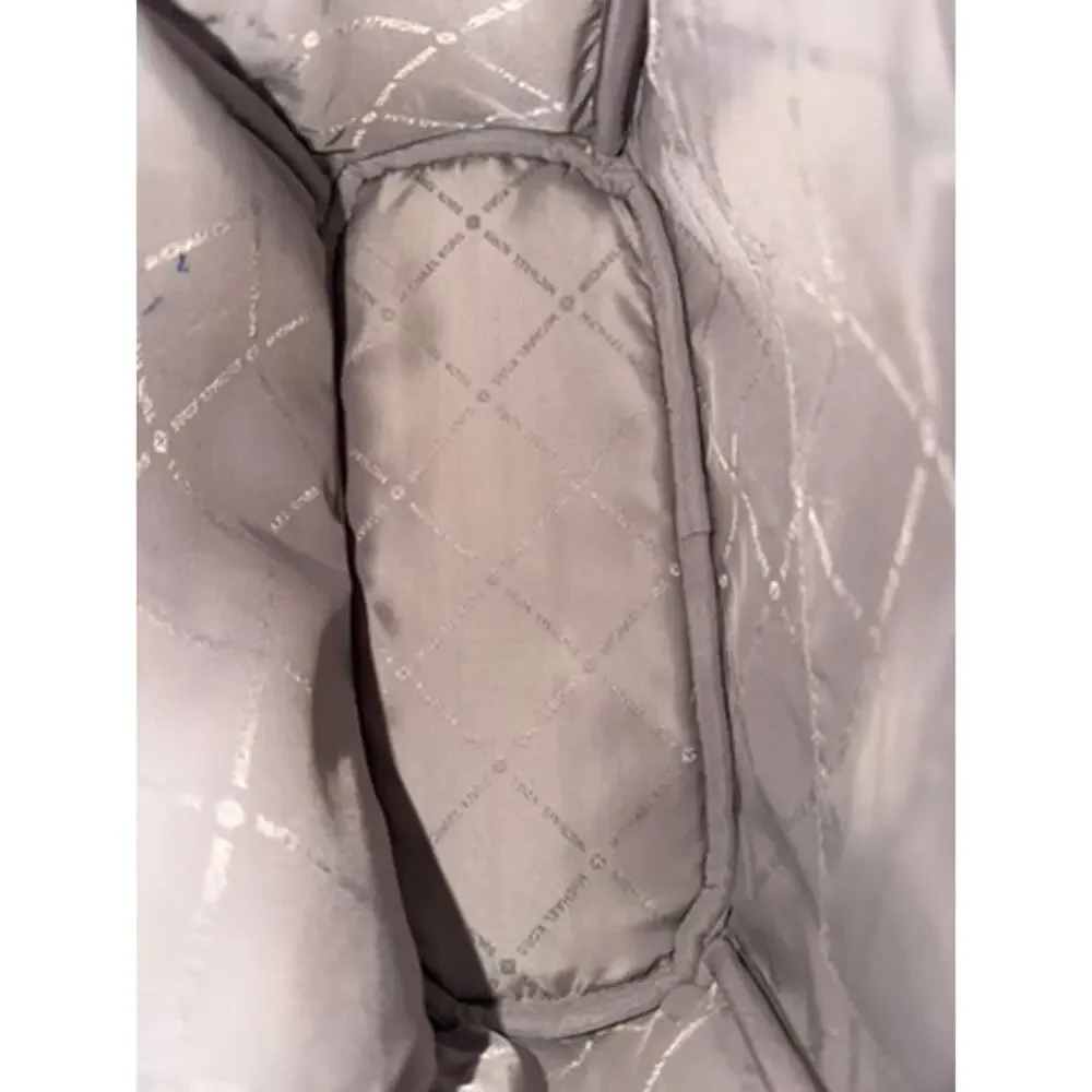 Michael Kors Abbey Medium Quilted Leather Backpack Grey
